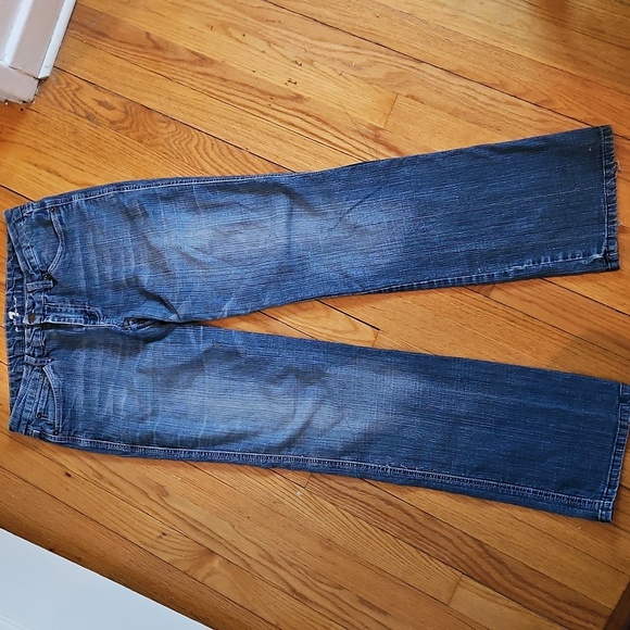 7 For All Mankind, Sz 30x31, Medium Wash Blue Denim Jeans - Picture 5 of 11